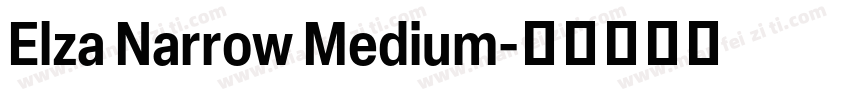 Elza Narrow Medium字体转换